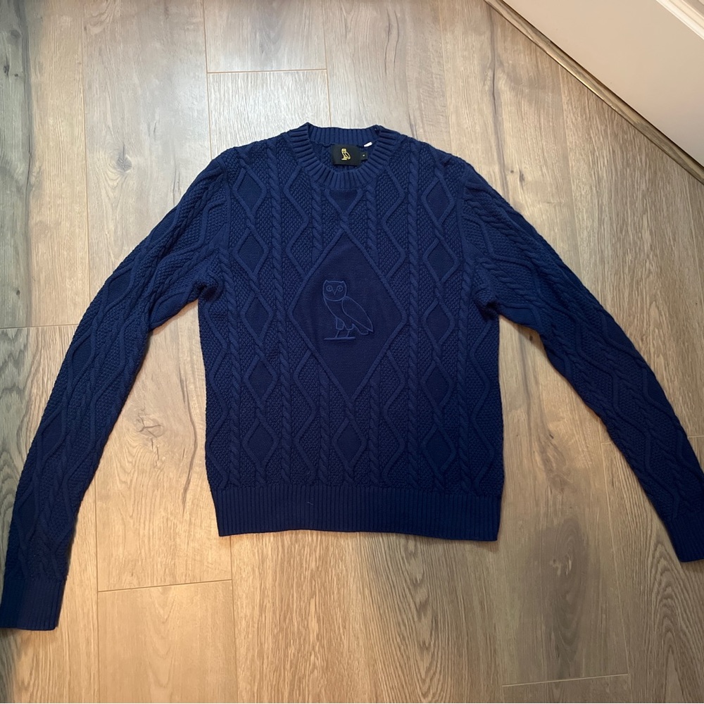 OVO Blue cardigan sweater
